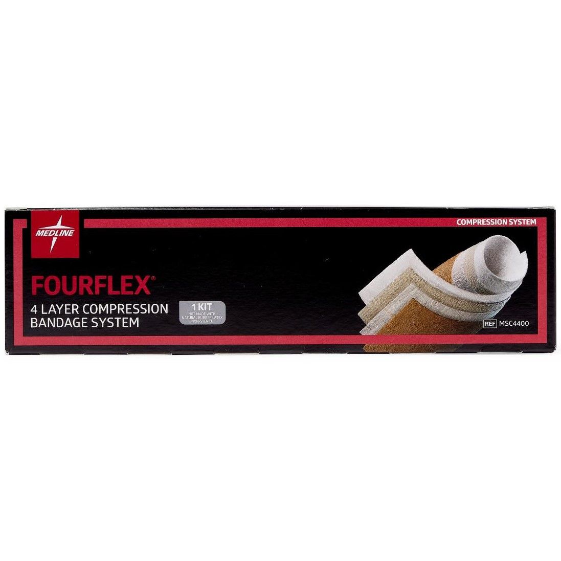 Medline Fourflex 4-Layer Compression Bandage System - 8 Count Medical Bandage Kit
