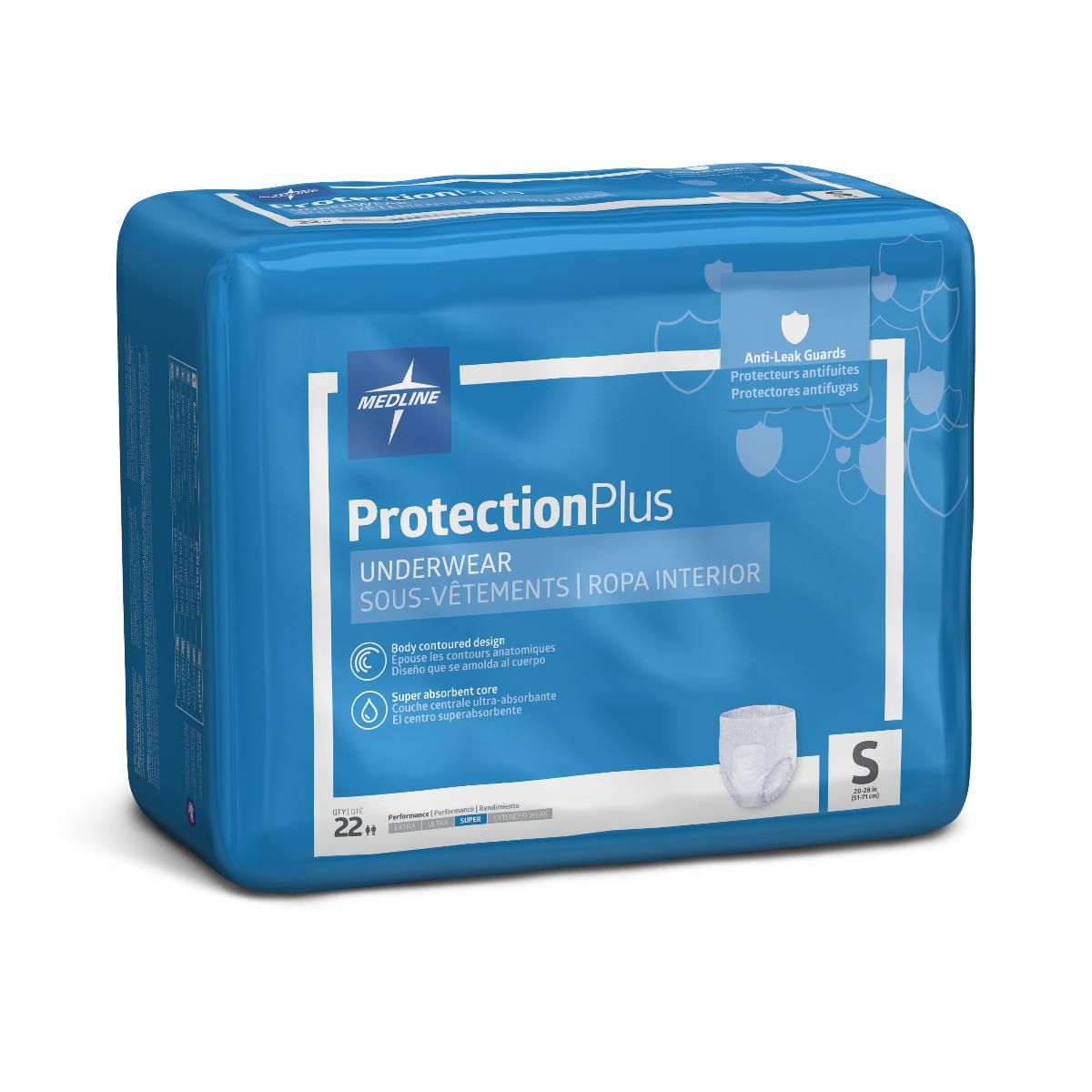Medline Protection Plus Disposable Underwear Plus S 88Ct