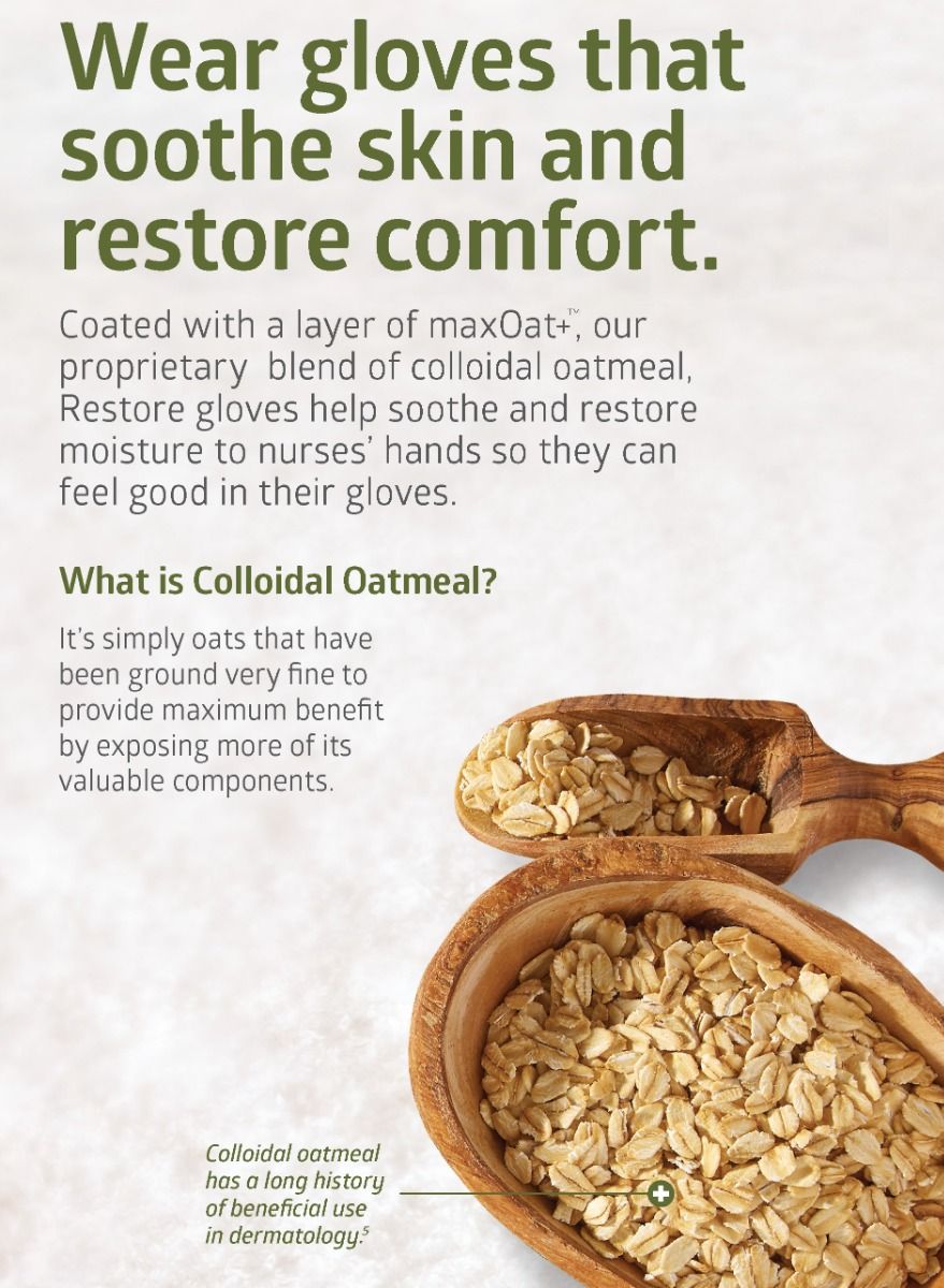 Medline Restore Nitrile Exam Gloves maxOat+ L 250Ct