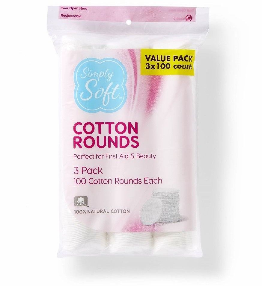 Medline Simply Soft Cotton Beauty Rounds 1800 Count