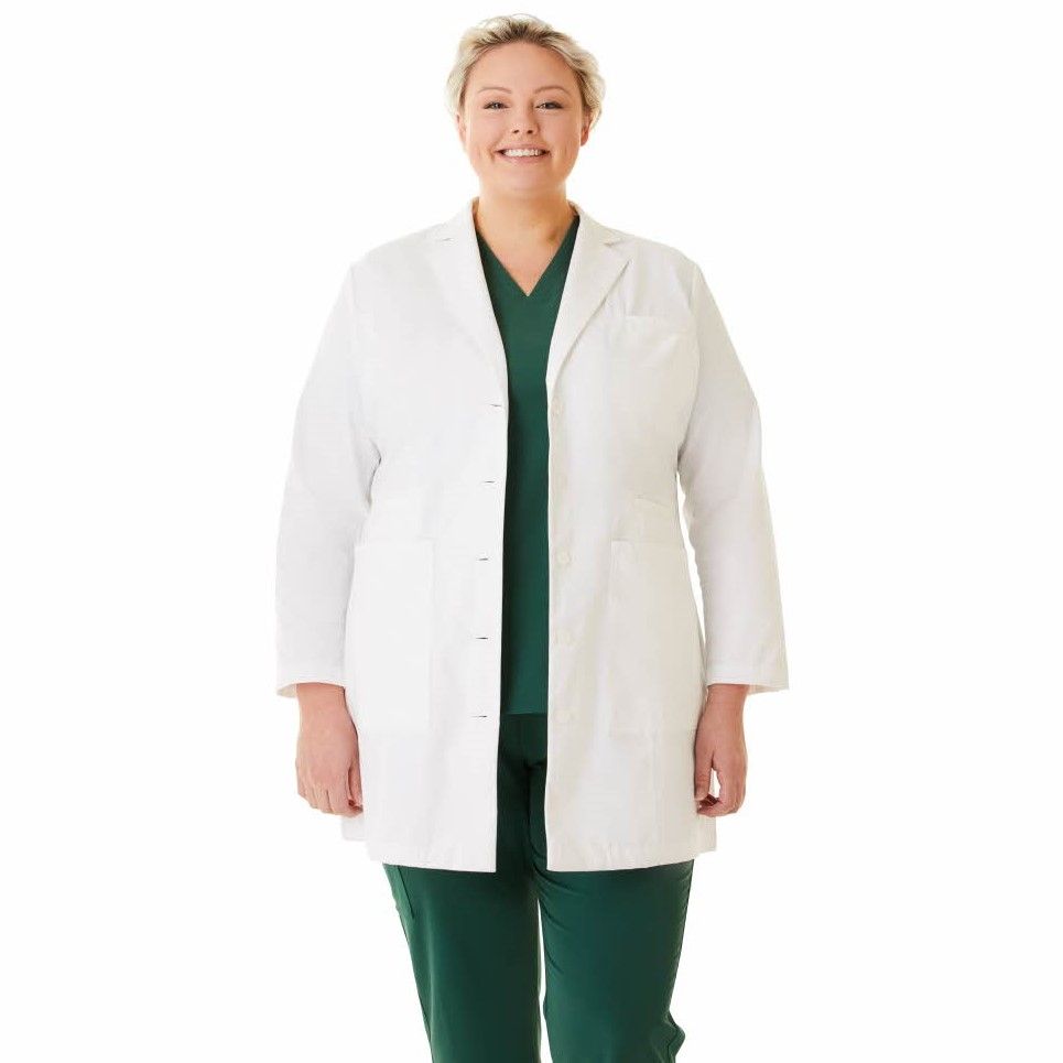 Medline Women's Staff Length Lab Coat Size 3XL