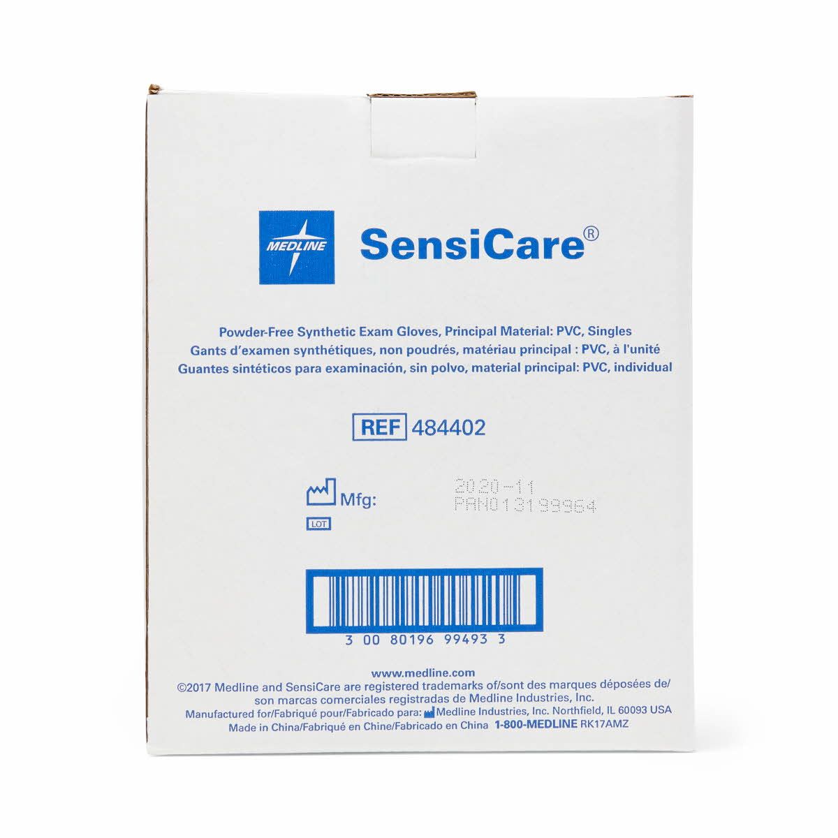 SensiCare Sterile PowderFree Stretch Vinyl Exam Gloves Singles Size M