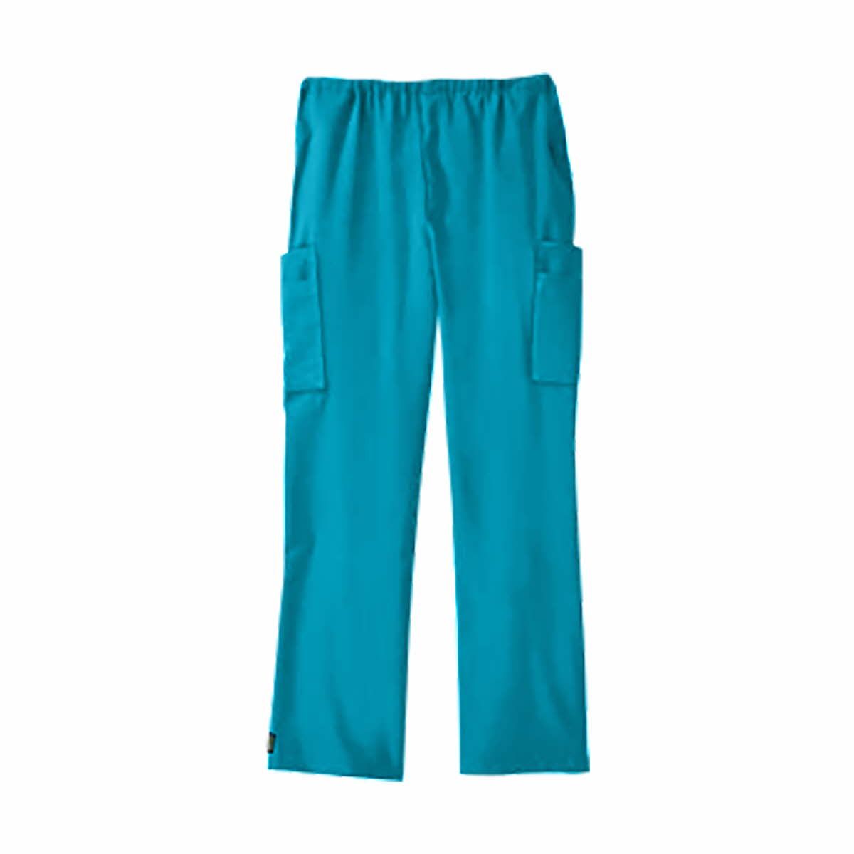 Illinois ave Unisex Athletic Cargo Scrub Pants Teal Tall Size 2XL