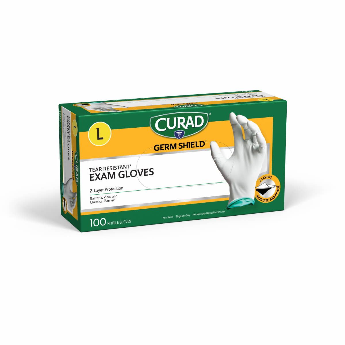 Download Free Curad Germshield 2 Color Nitrile Gloves L 1000ct PSD Mockup Template