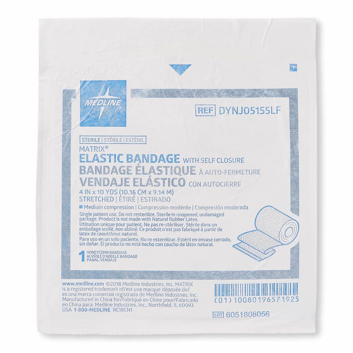 Medline Sterile Matrix Elastic Bandage 4in x 10yd 1Ct