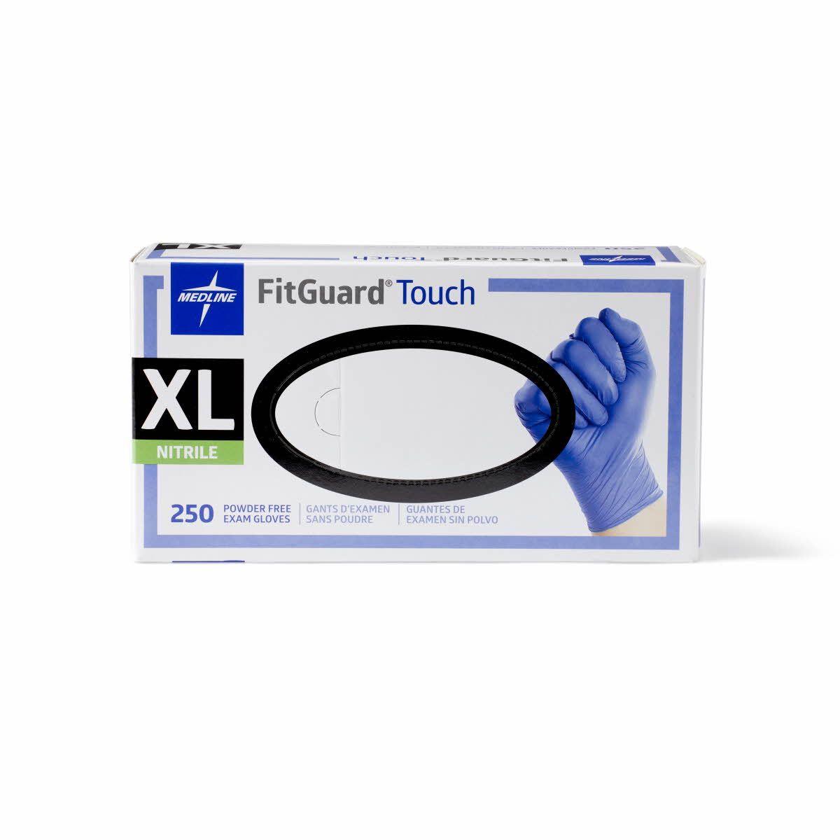 Medline FitGuard Touch Nitrile Exam Glove XL 2500Ct