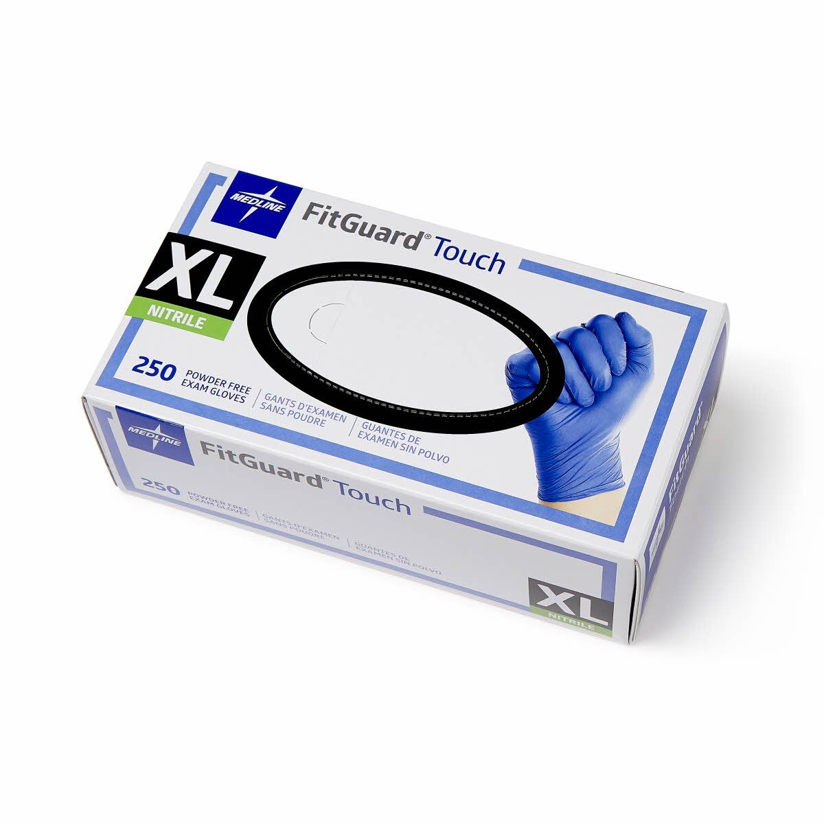 Medline FitGuard Touch Nitrile Exam Glove XL 2500Ct