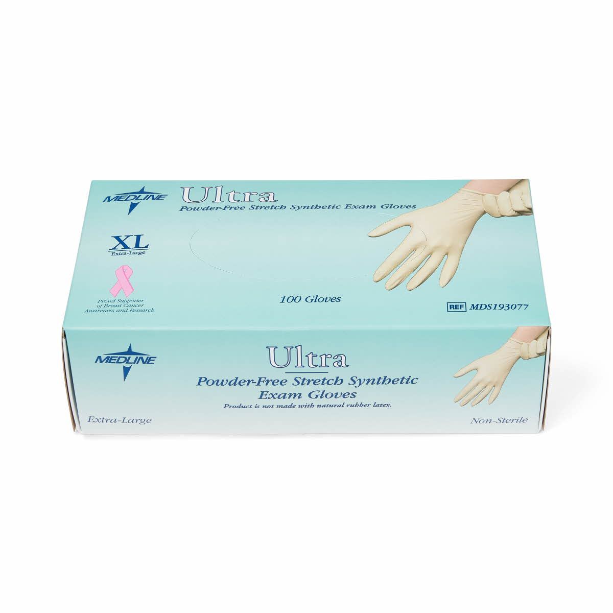 Medline Ultra Stretch Vinyl Exam Glove XL 1000Ct