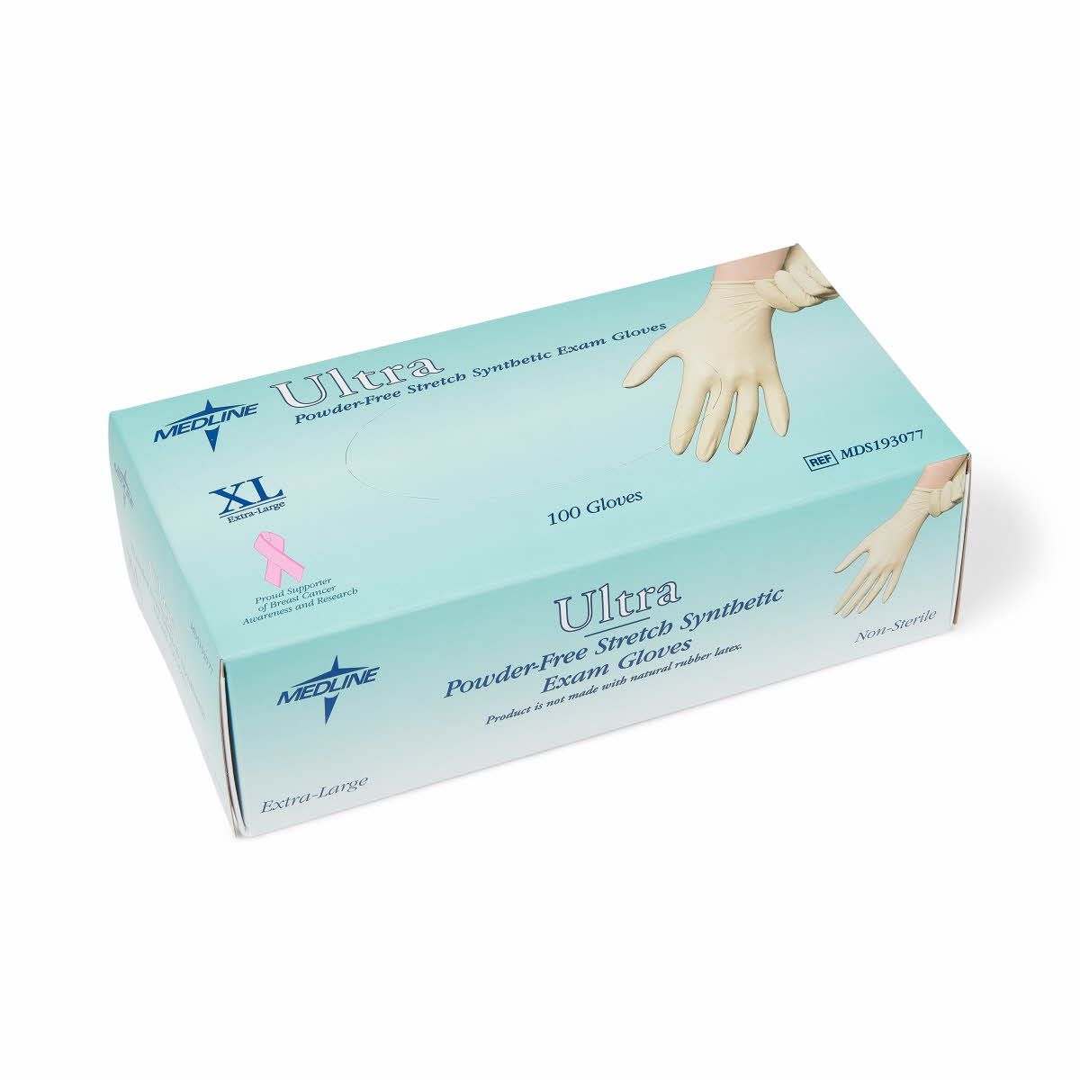 Medline Ultra Stretch Vinyl Exam Glove XL 1000Ct