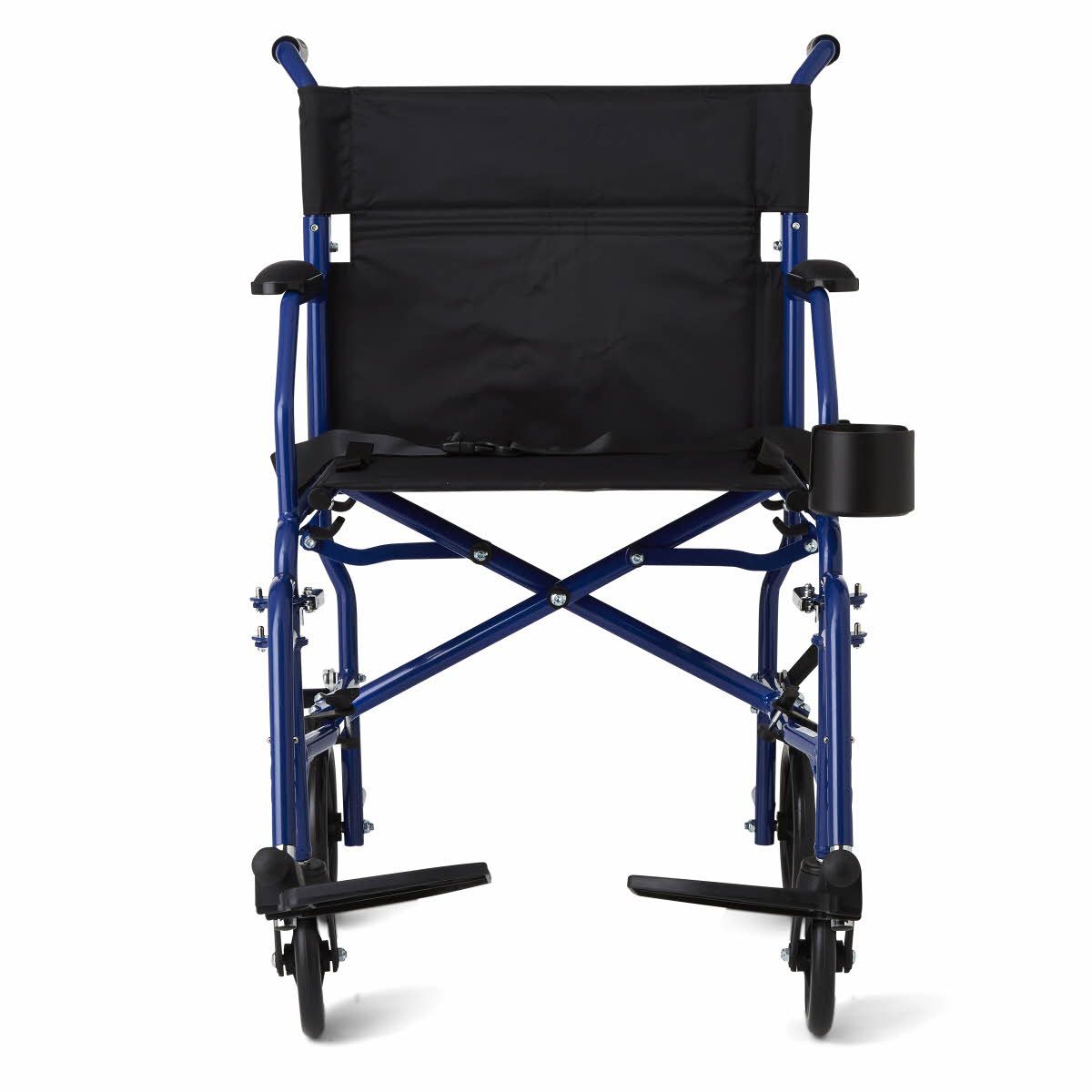 Medline Ultralight Transport Chair 300lb Blue 1Ct