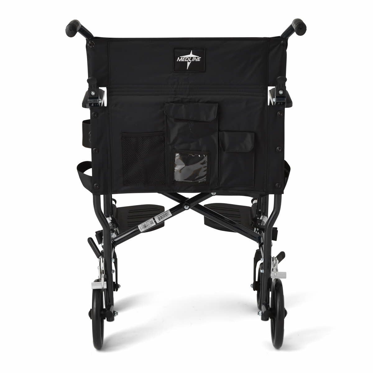 Medline Ultralight Transport Chair 300lb Black 1Ct