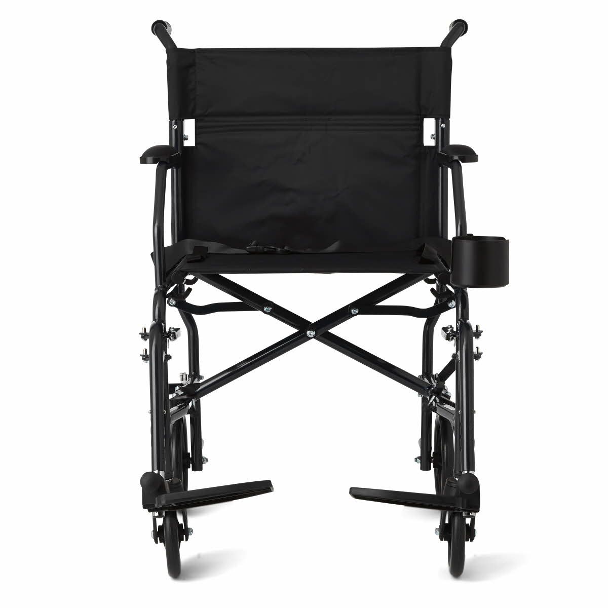 Medline Ultralight Transport Chair 300lb Black 1Ct