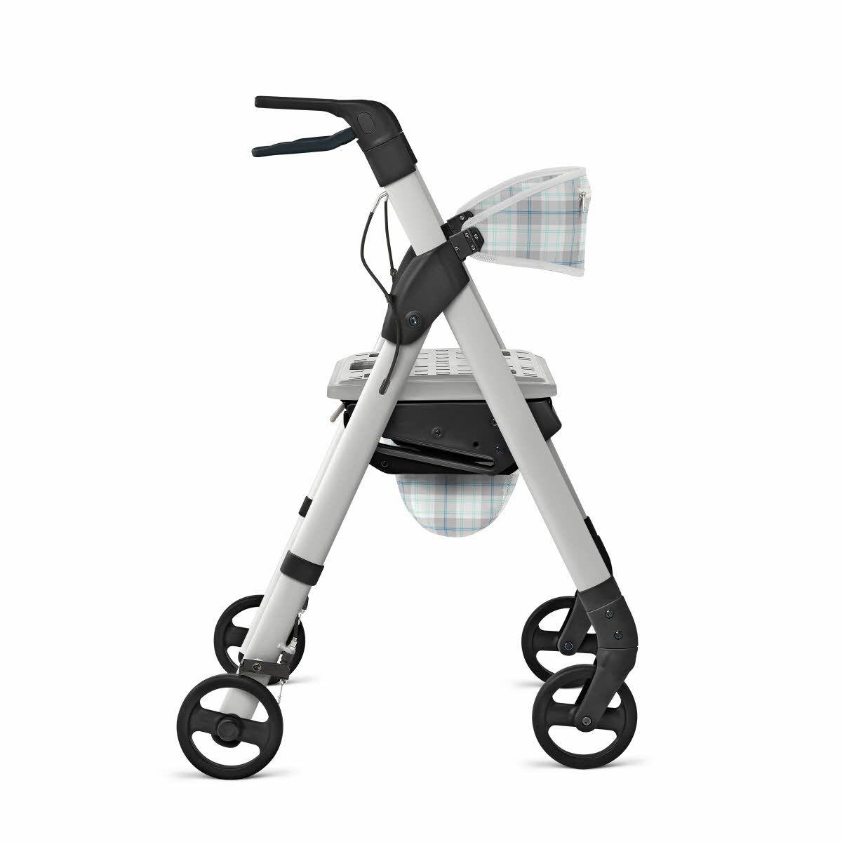 Medline Martha Stewart Momentum Rollator 250lb Plaid 1Ct