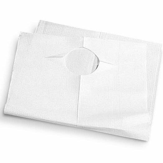 Medline Disposable SlipOn Adult Bib 19x35in 75Ct