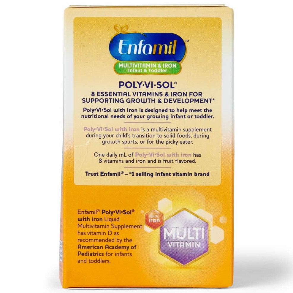 PolyViSol with Iron Multivitamin Supplement Drops, 50 mL