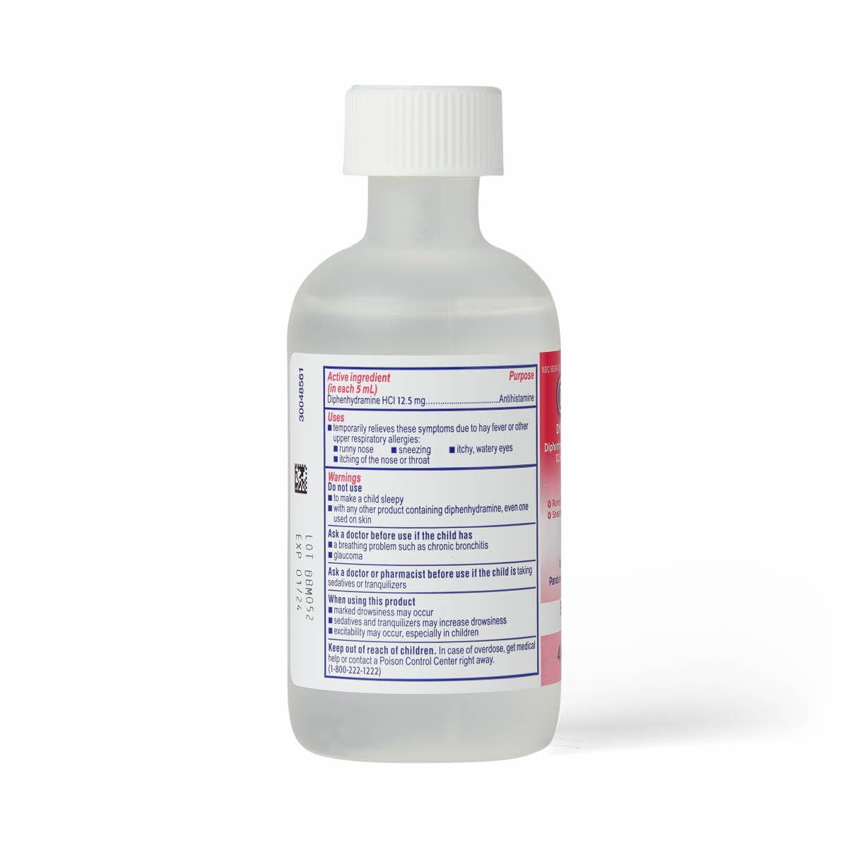 Children's Benadryl DyeFree Allergy Liquid, 4oz