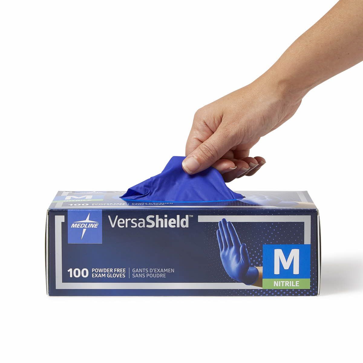 Medline VersaShield Full Texture Nitrile Glove M 1000Ct