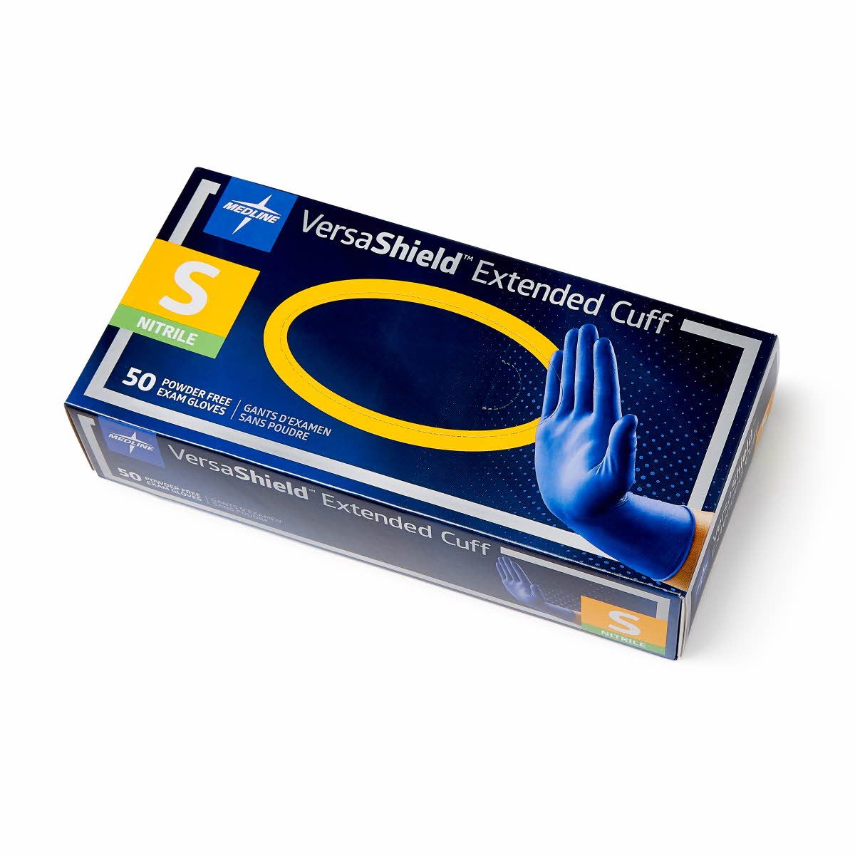 Medline VersaShield Extended Cuff Nitrile Glove S 50Ct