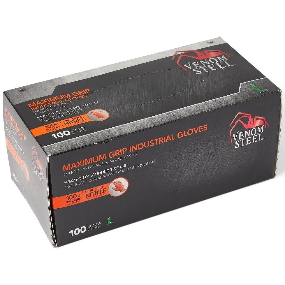 Venom Steel Nitrile Industrial Gloves Size L 100Ct