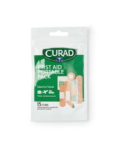 CURAD 15-Piece First Aid Portable Pack 1Ct