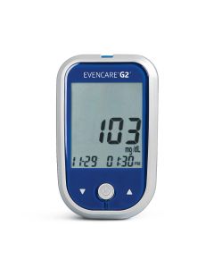 EvenCare G2 Blood Glucose Monitoring Meter with Voice Guidance, Batteries, Carrying Case, User's Guide, and Log Book 1Ct