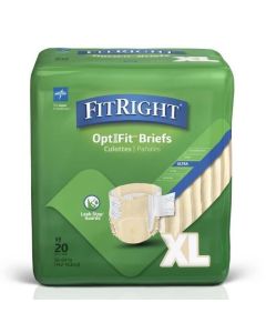 Medline FitRight OptiFit Ultra Disposable Brief XL 80Ct