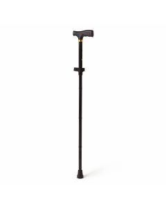 Medline Aluminum Folding Cane T-Handle 250lbs Black 1Ct