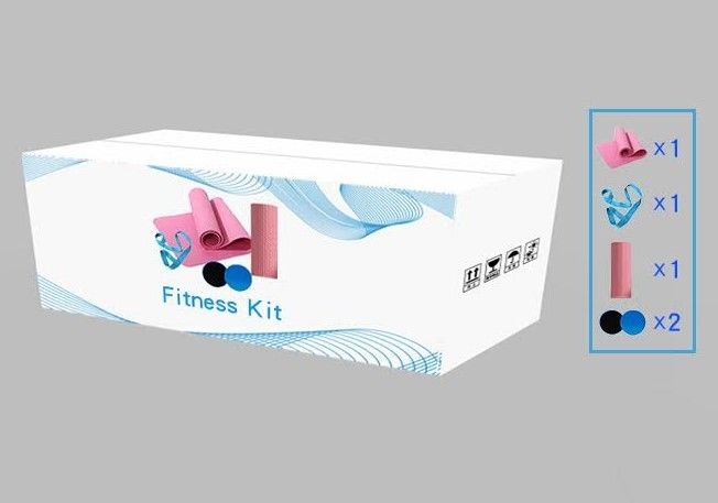 Yoga Fitness Kit with Sliders Disks and Foam Roller 5-Piece 1Ct DBE500691H by Lucy Craft Inc