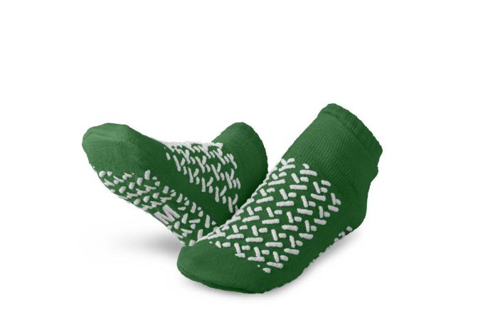 Medline Double-Tread Terrycloth Slippers Green M 1Pr MDTDBLTREADMH by Medline