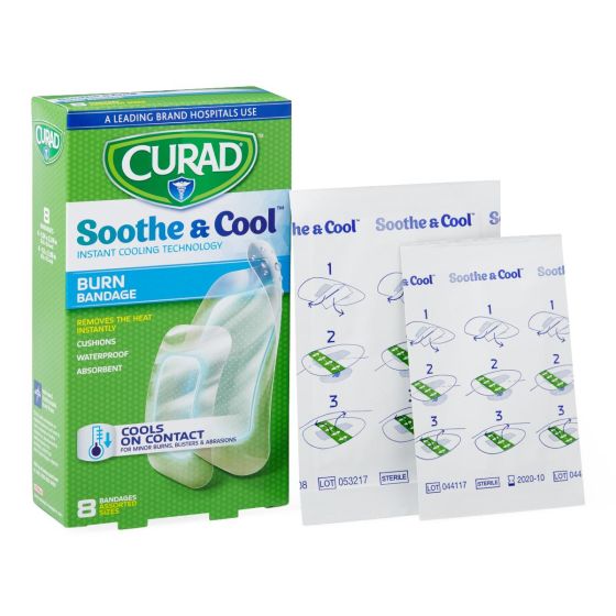 CURAD Soothe & Cool Hydrogel Bandages Assorted 8Ct