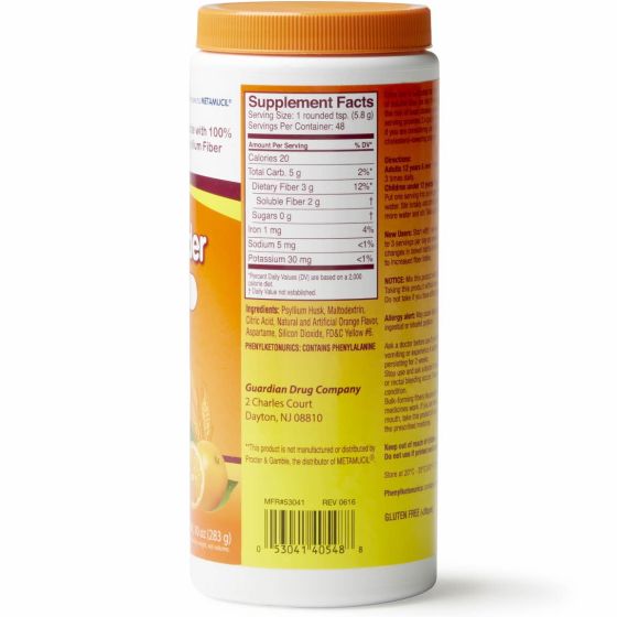 Natural Psyllium Fiber Powder Supplement 10oz 1Ct