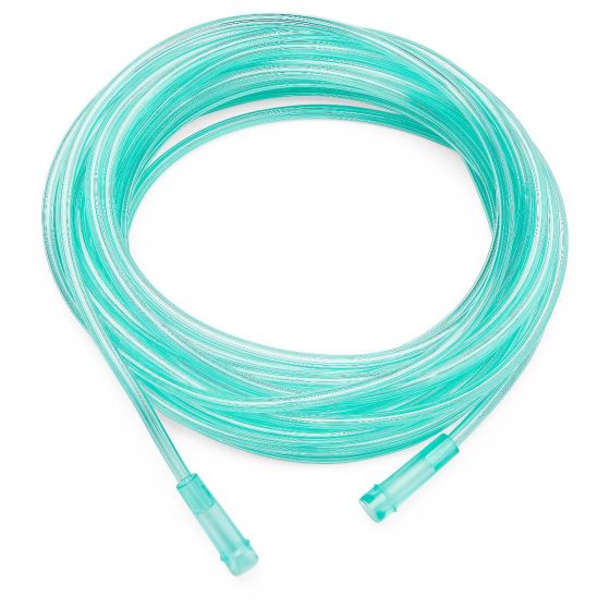 Medline Green Oxygen Tubing 14ft Std Connector 50Ct