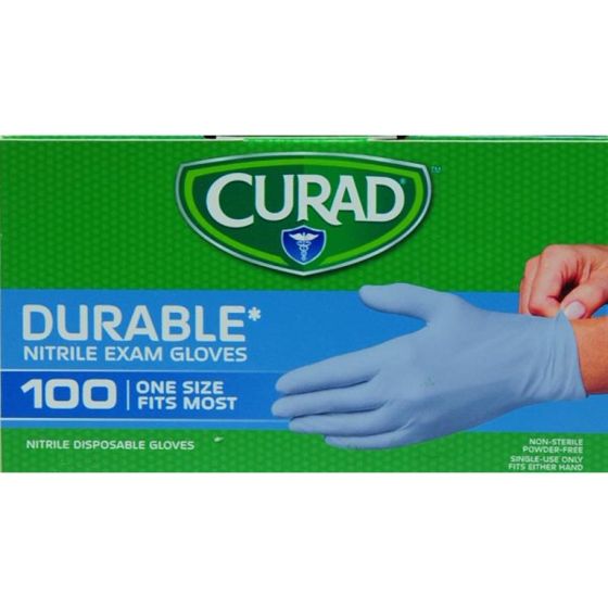 CURAD Nitrile Exam Gloves One Size 1000Ct