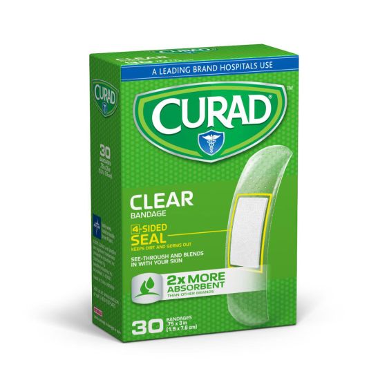 CURAD Clear Adhesive Bandage .75x3 720Ct