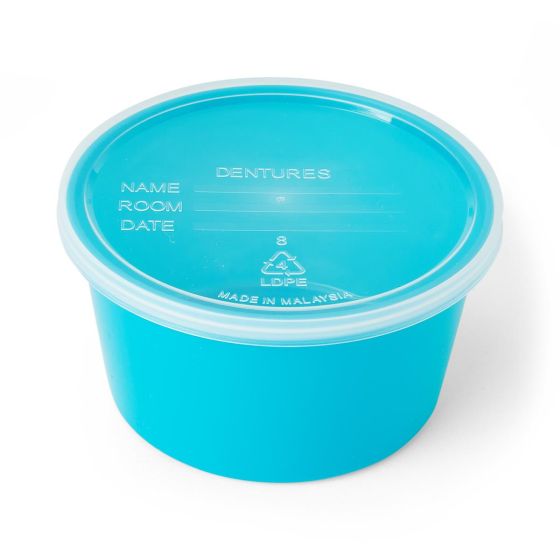 Medline Denture Container with Lid 1Ct