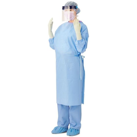 Medline Sirus Sterile Surgical Gown Blue 2XL 18Ct