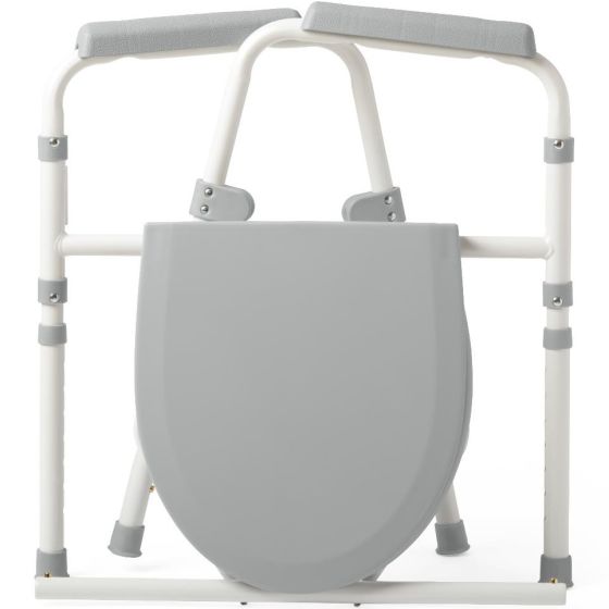 Steel 3in1 Folding Steel Commode 350lb Capacity 1Ct