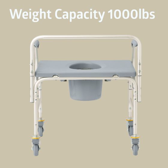 Medline Aluminum Commodes with Wheels