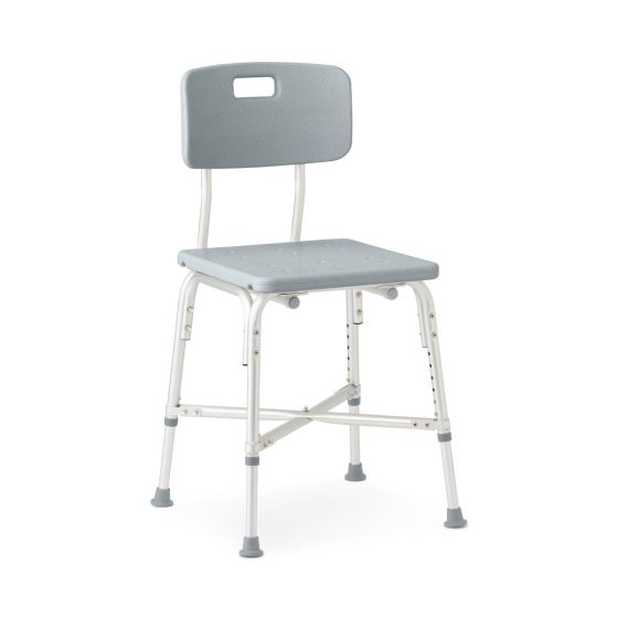 Medline Heavy Duty Bariatric Shower Chair with Back 650lb Cap 1Ct