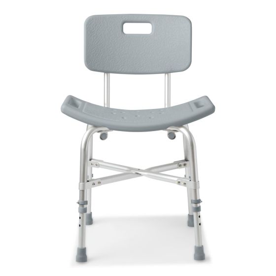 Medline Heavy Duty Bariatric Shower Chair with Back 550lb Cap 1Ct