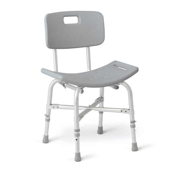 Medline Heavy Duty Bariatric Shower Chair with Back 550lb Cap 1Ct