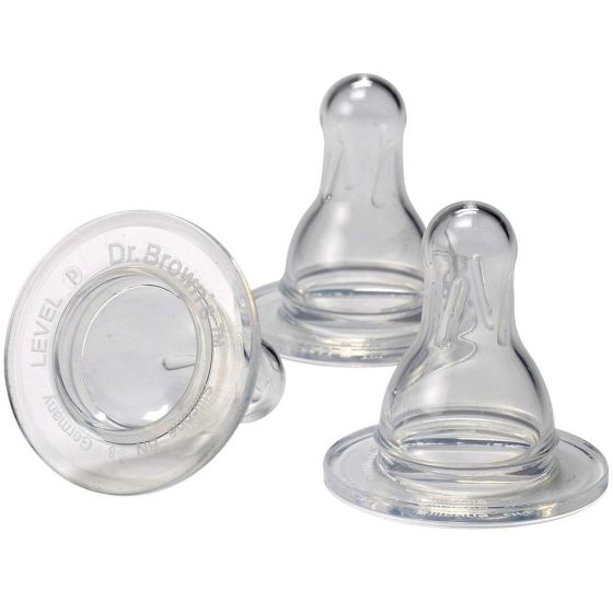 Dr Brown's Silicone Preemie Bottle Replacement Nipples, 2/Pack