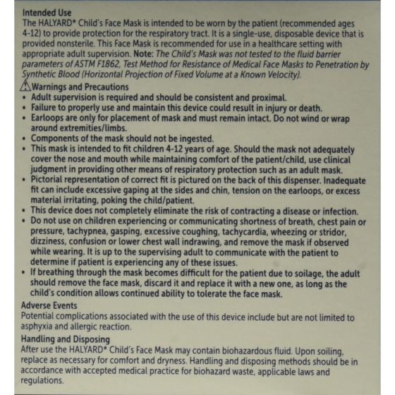 Halyard ExtraSmall Face Mask with Disney Print 75Ct