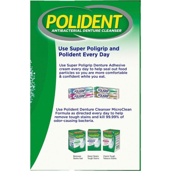 Polident 3 Minute Antibacterial Daily Denture Cleanser 120Ct
