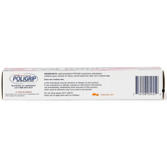 Super Poligrip Original Denture Adhesive Cream 2.4oz 1Ct