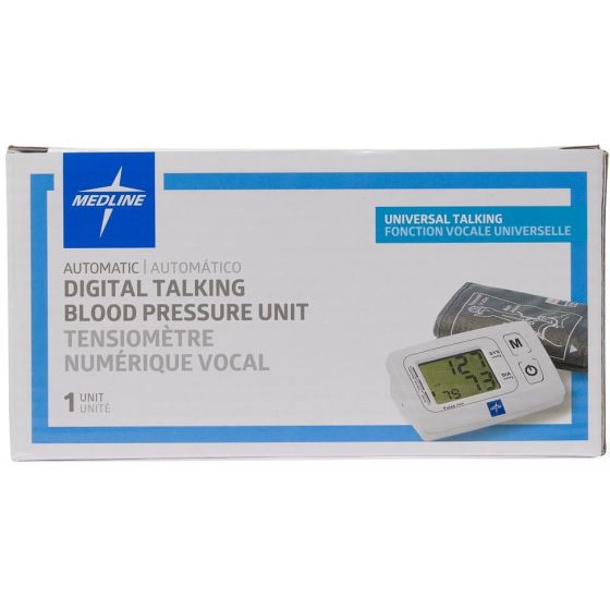 Medline Talking Blood Pressure Monitor with Univ Cuff 1Ct