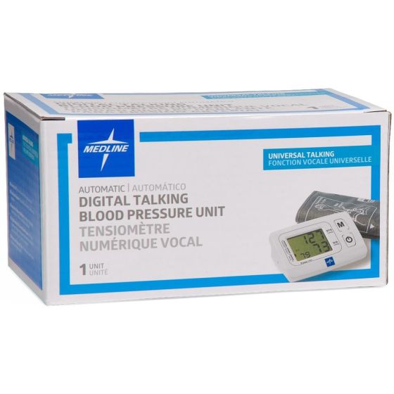 Medline Talking Blood Pressure Monitor with Univ Cuff 1Ct