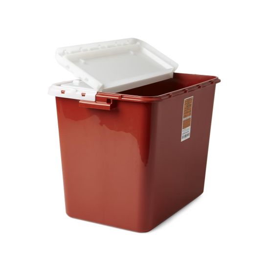Medline Large Biohazard Sharps Container 10 Gallon 6Ct