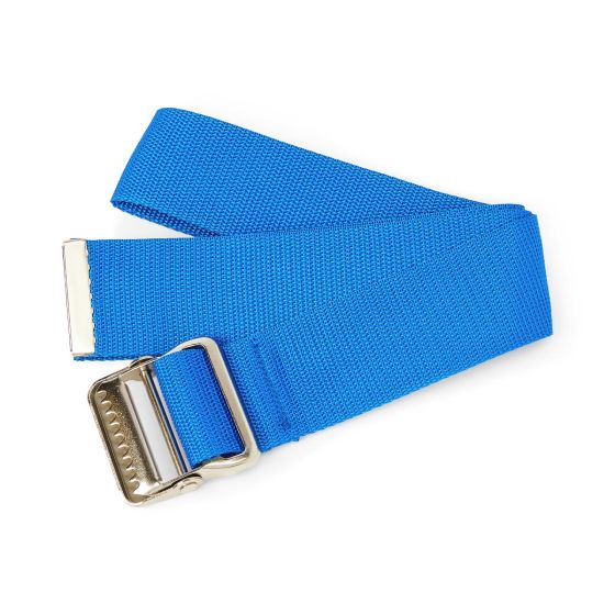 Medline Poly Gait Belt with Metal Buckle 2x60 Blue 1Ct
