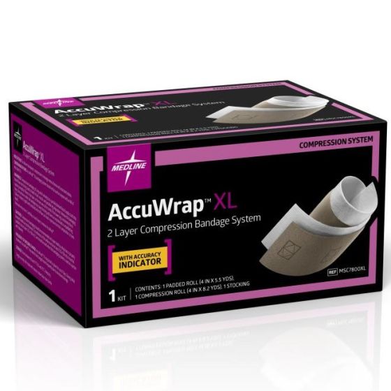 Medline Fourflex XL 4-Layer Compression System - Size XL For Chronic Venous Insufficiency (Case Of 8 Kits)